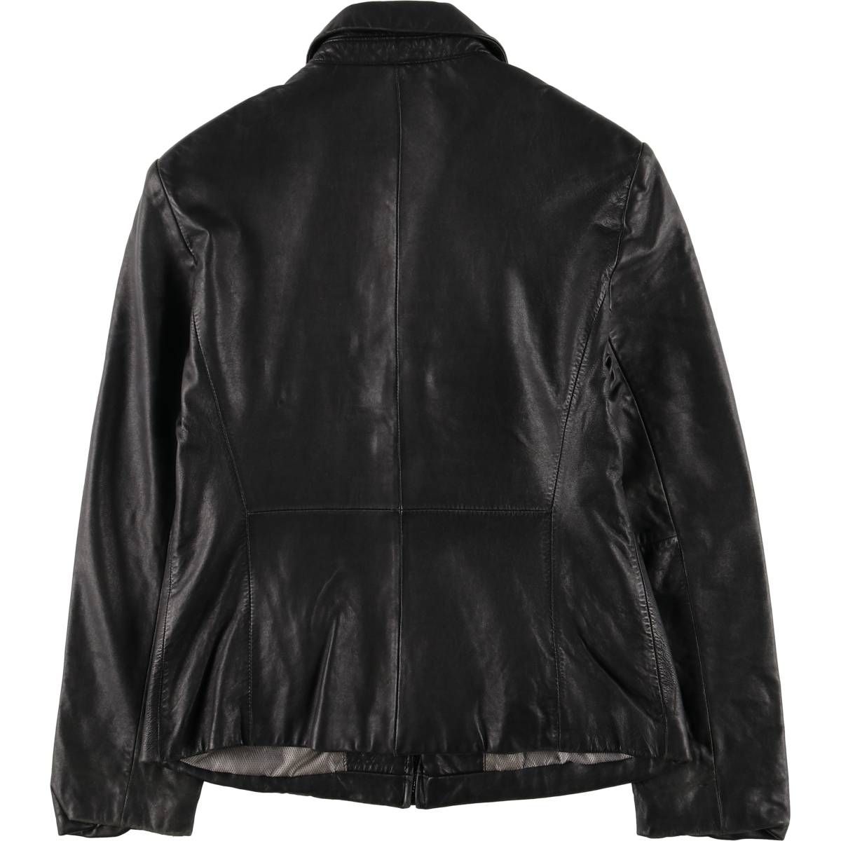 古着 アンクライン ANNE KLEIN ANNE KLEIN2 スイングトップタイプ レザーブルゾンジャケット レディースM相当 eaa587266