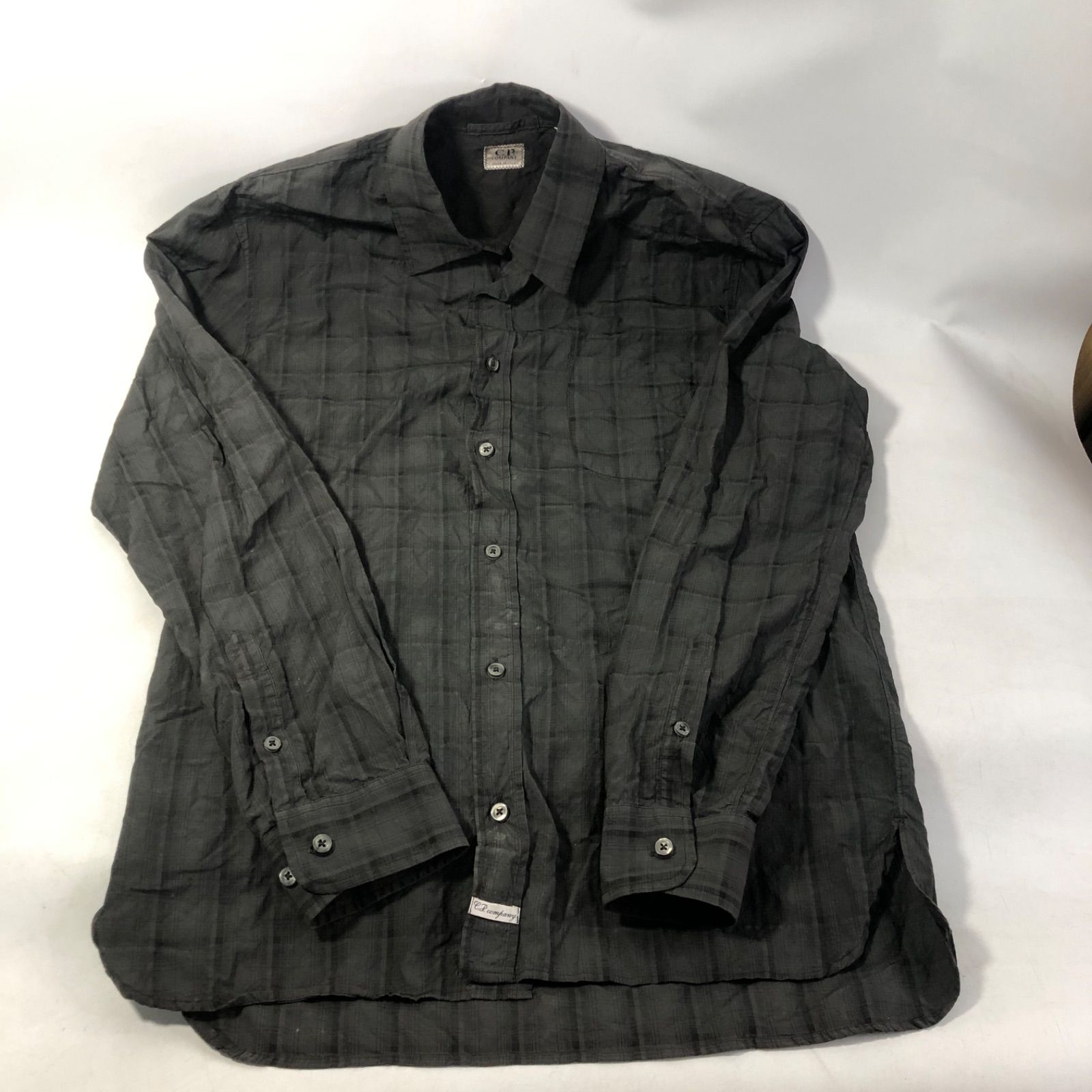 A1103-24-5 C.P. Company シーピーカンパニー チェック柄 メンズ 長袖シャツ イタリア製 ART.43181107 571