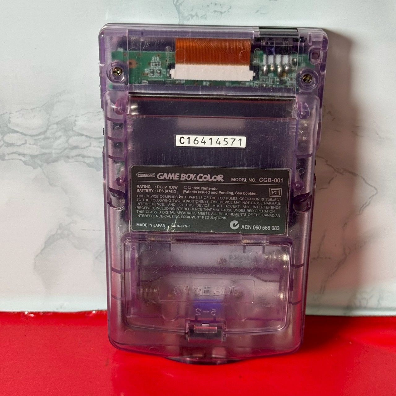 ゲームボーイ 本体 クリアパープル GBハード ゲーム機本体 動作可