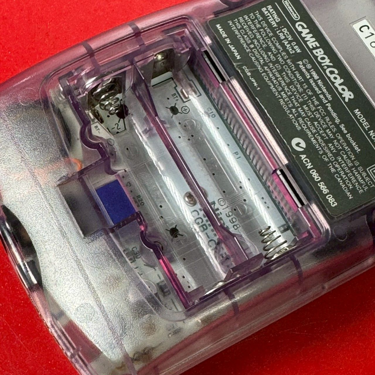 ゲームボーイ 本体 クリアパープル GBハード ゲーム機本体 動作可 UP786_INFO