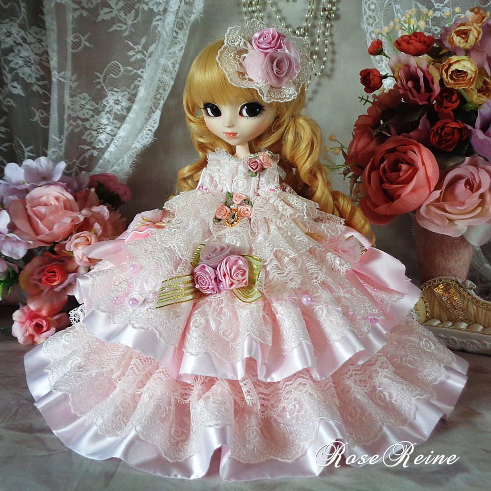 ベルサイユの薔薇 麗しのパールピンクのスウィートハニーボリュームフリルドールドレス
