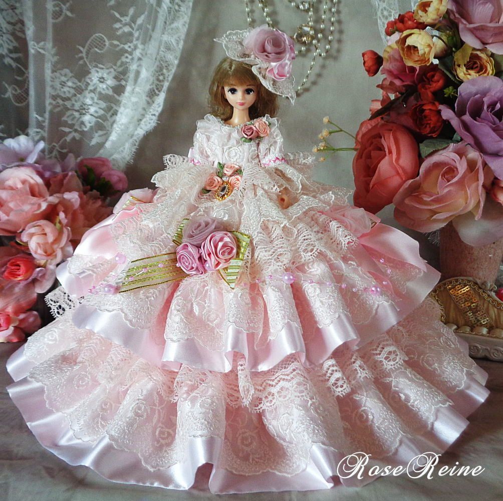 ベルサイユの薔薇 麗しのパールピンクのスウィートハニーボリュームフリルドールドレス NEXPOTALLINN_EU