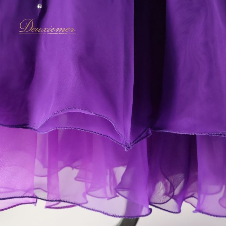 社交ダンス 衣装 白樺ドレス ドレス ワンピース ドレス 紫 フロート レース 感 上品 デモ 競技 パープル系 ラインストーン ゴージャス 濃い紫 パーティー ドレス 衣装 おしゃれ 発表会 ダンス衣装 競技用ダンス