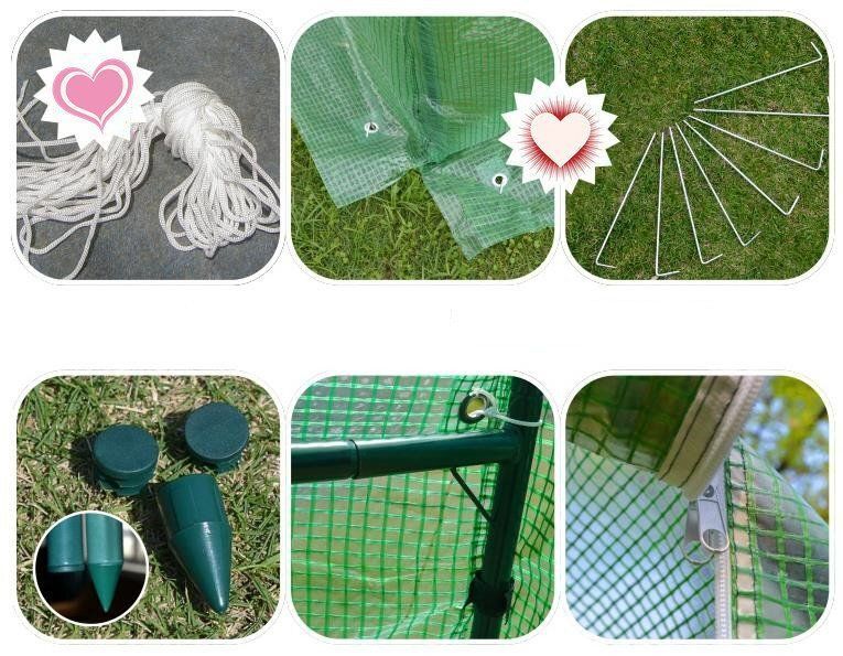  強力推薦 超強 中型いタイプ温室効果ハウス 植物保温園芸設備 プランテーション 栽培 資材置場 カーポート両門 6窓360 x 215 220 cm その他 園芸用品