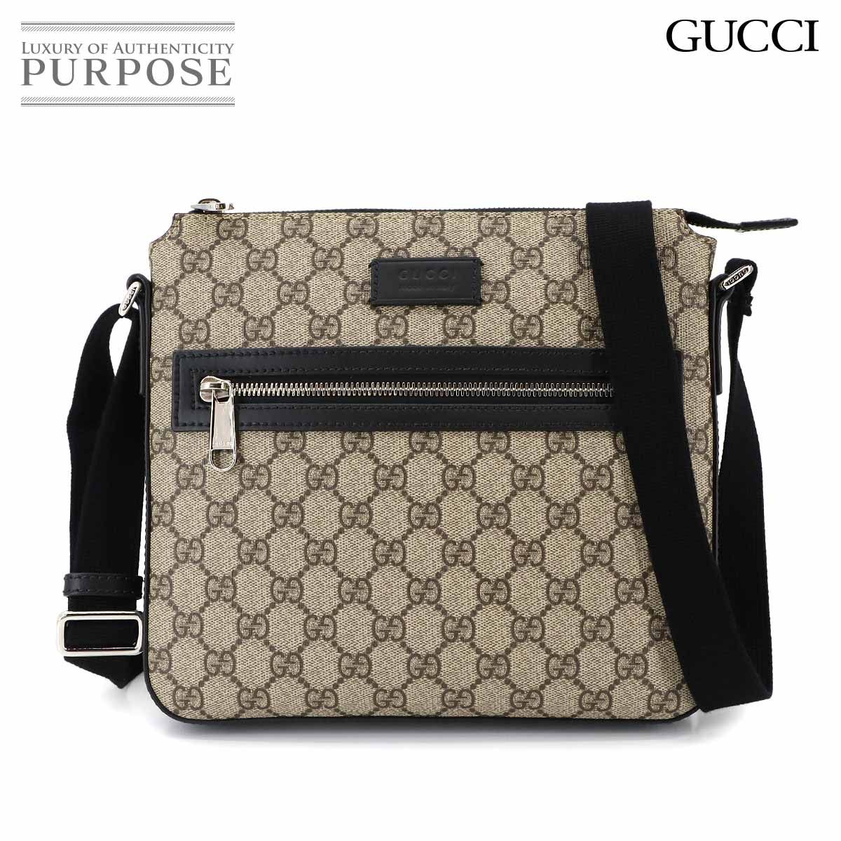 グッチ GUCCI GGスプリーム メッセンジャー ショルダー バッグ ベージュ ブラック 779865 Messenger Bag 90299375