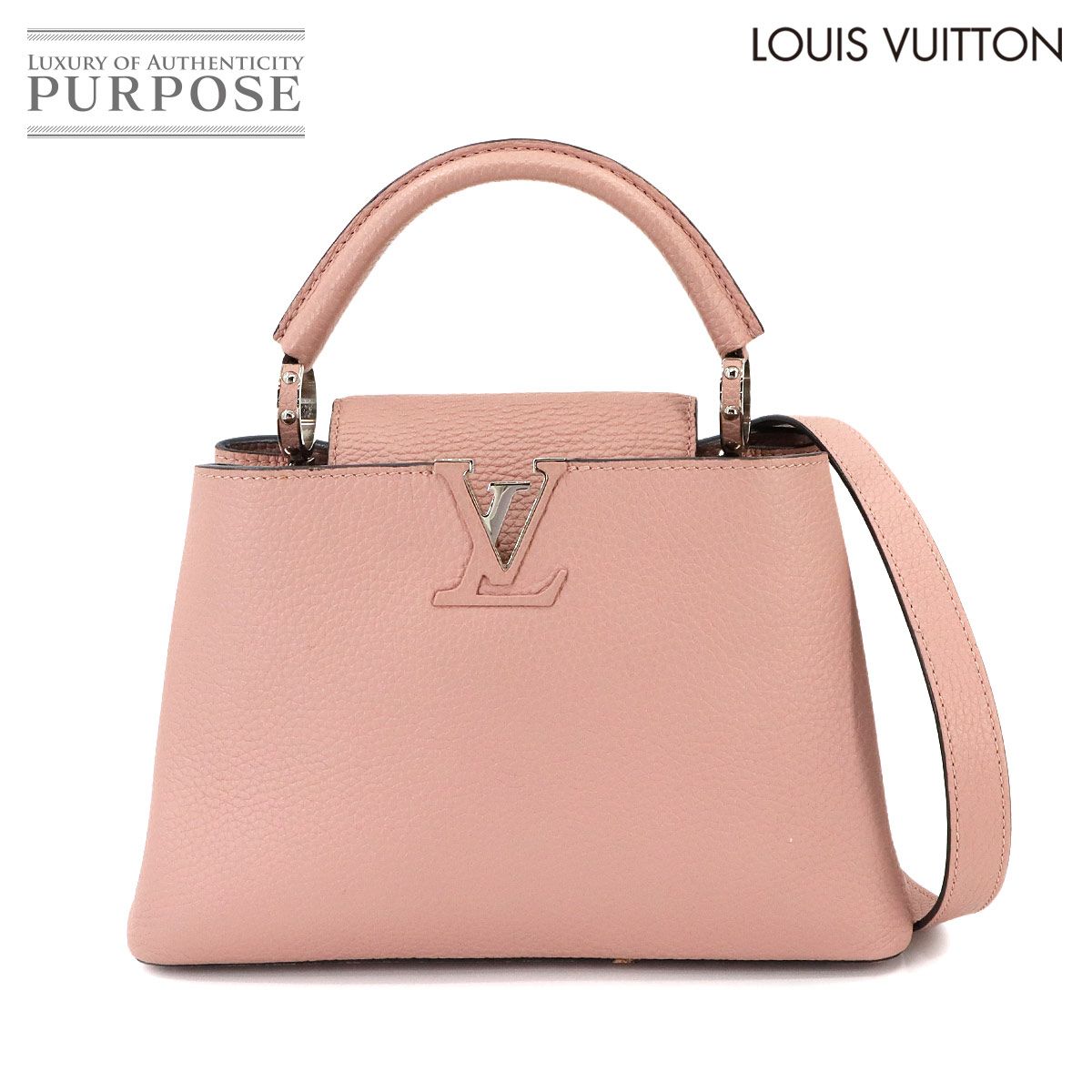 ルイ ヴィトン LOUIS VUITTON カプシーヌ BB 2way ハンド ショルダー バッグ トリヨンレザー マグノリア M94635 Capucines 90299381
