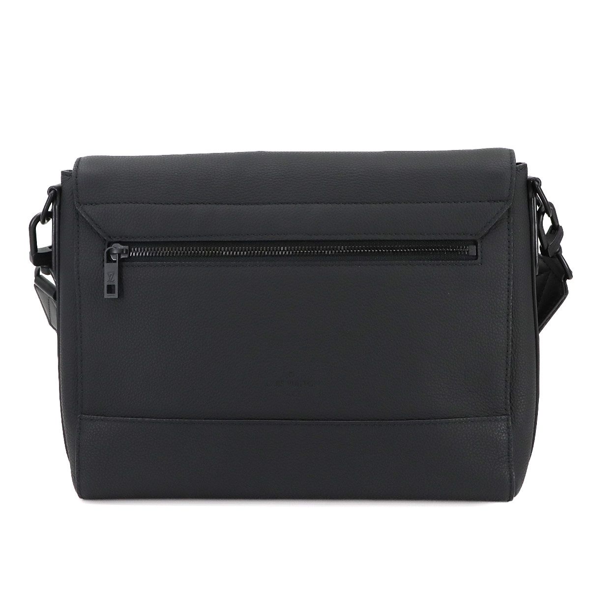 ルイ ヴィトン LOUIS VUITTON アエログラム テイクオフ メッセンジャー ショルダー バッグ レザー ブラック M57080 90299404