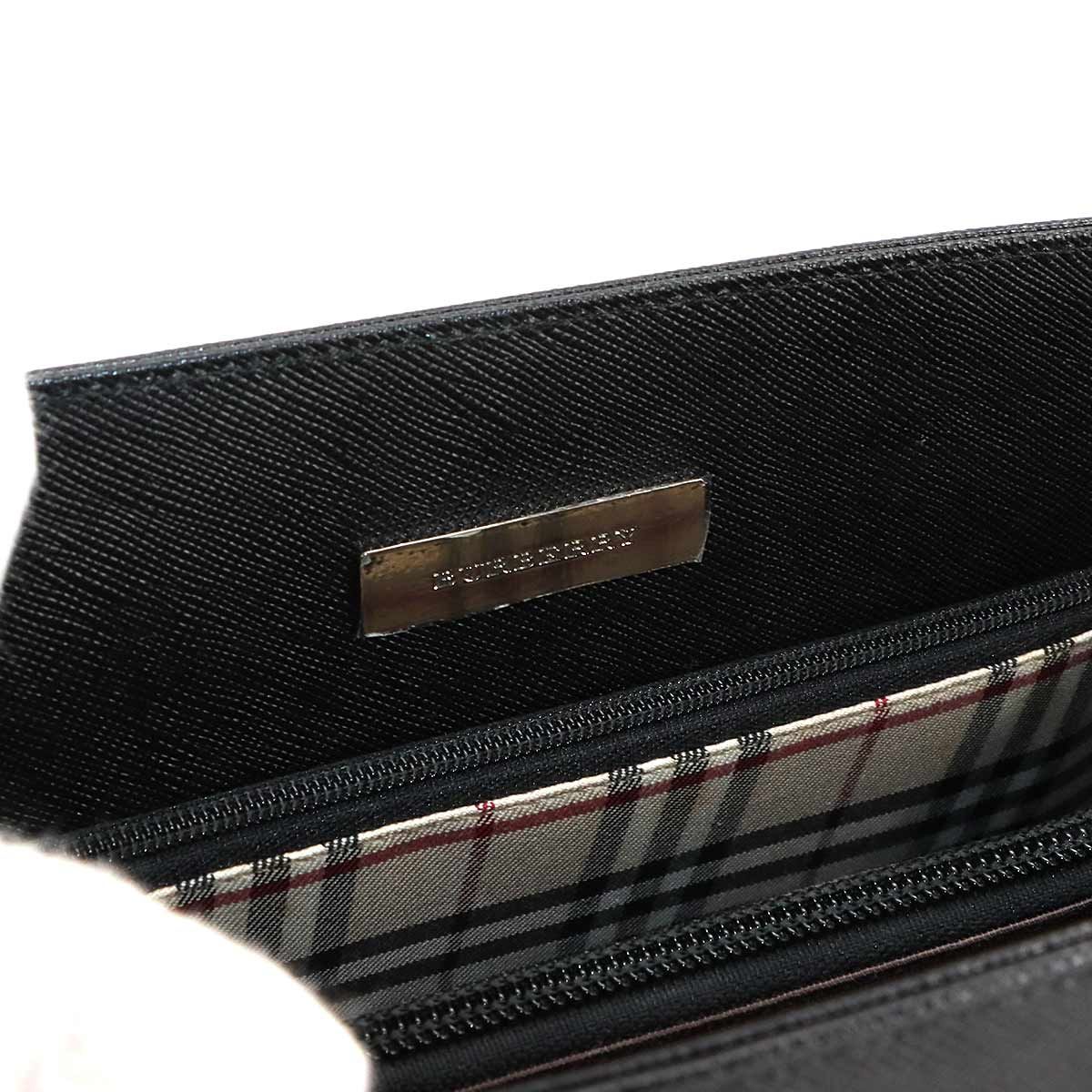 バーバリー BURBERRY ハンド バッグ レザー ブラック ノバチェック シルバー 金具 Hand Bag 90299439 DECORATOM_COM_BR