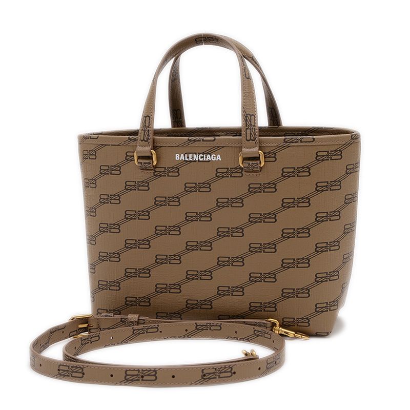 バレンシアガ BBモノグラム シグネチャー スモール ショッパー 2WAYバッグ