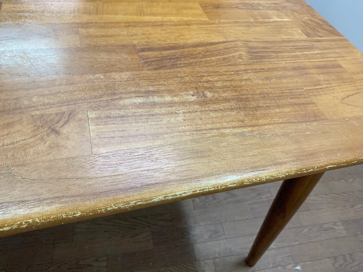 ◇中古品 SCANTEAK スキャンティーク ダイニングテーブル 机 食卓机