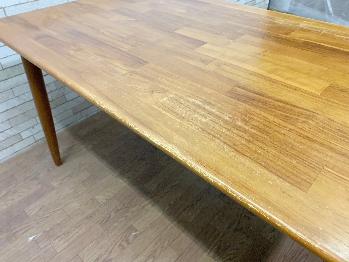 中古品 SCANTEAK スキャンティーク ダイニングテーブル 机 食卓机