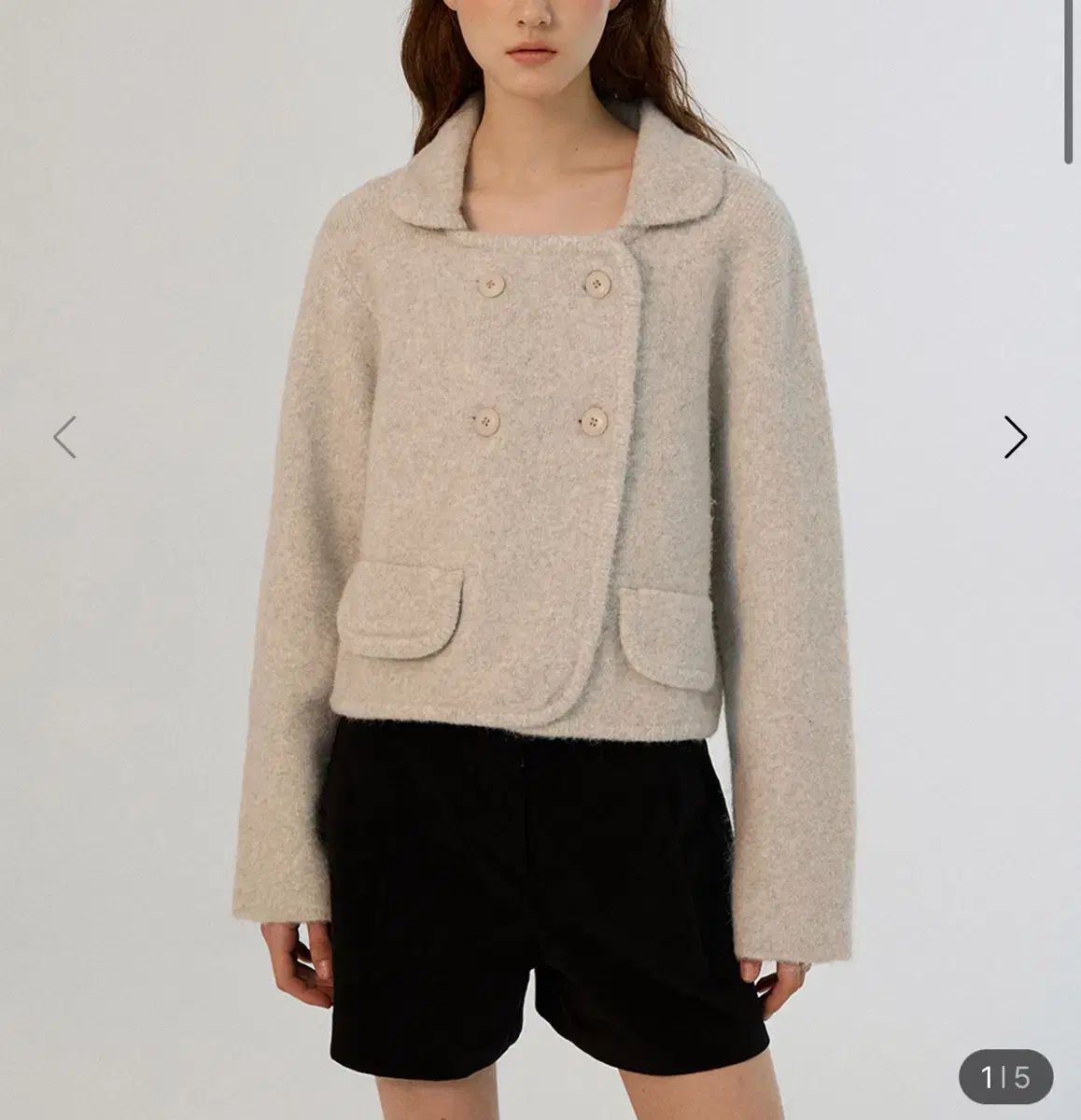 サムウェアバター ロビン ダブル ジャケット ウール ニット