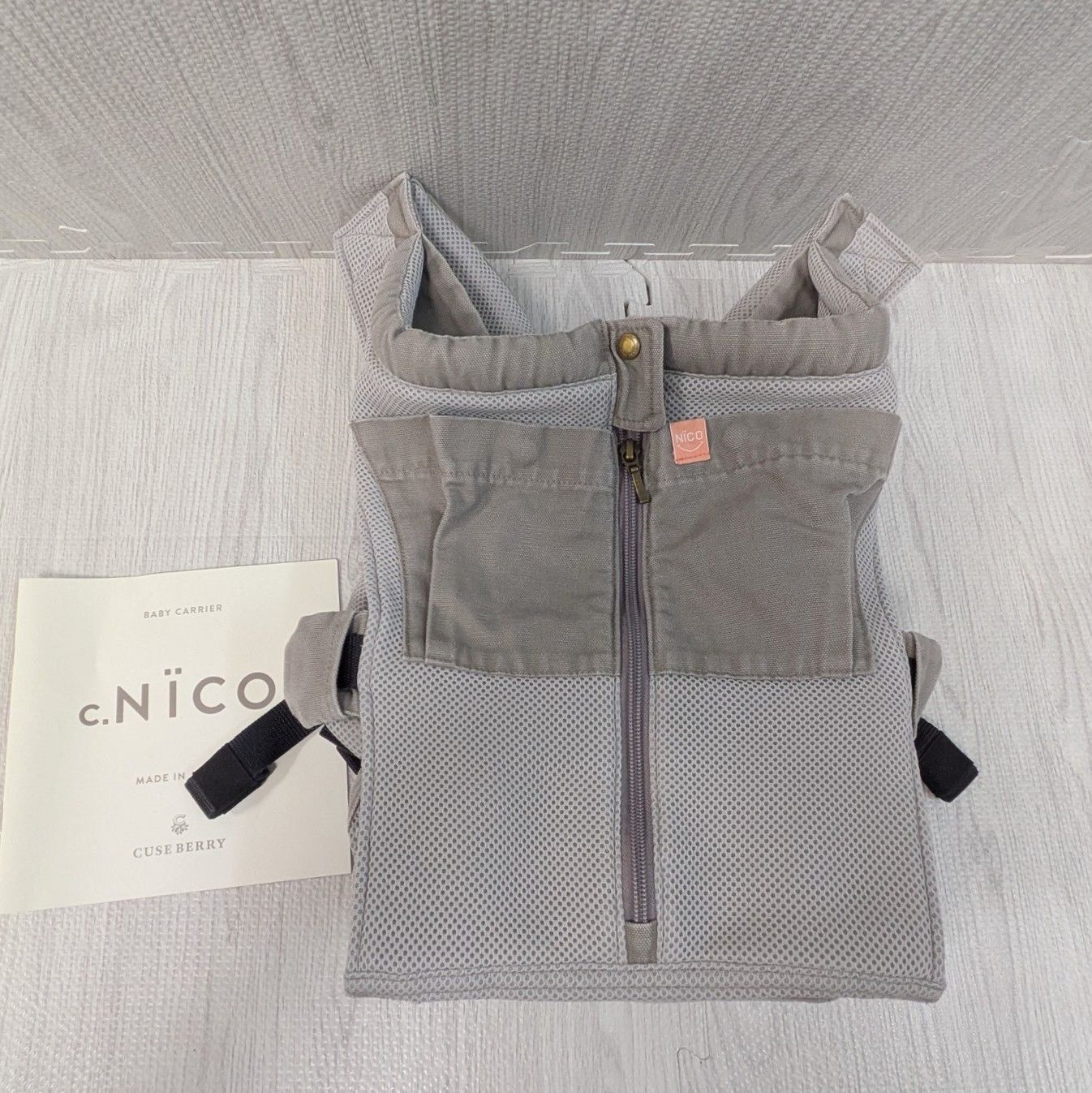 良品 CUSEBERRY 抱っこ紐 NICO オールメッシュグレー キューズベリー