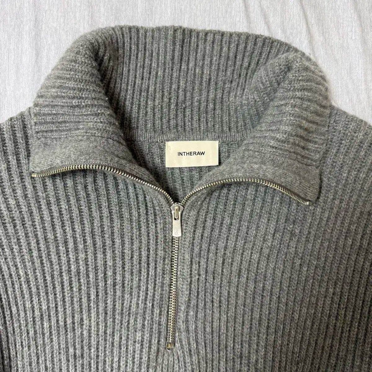 2 インザロウ ノーザン ニット ハーフジップアップ グレー