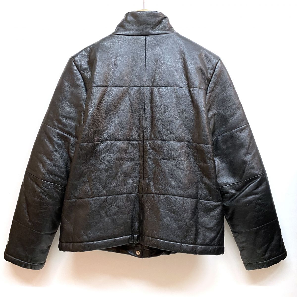 TOMMY HILFIGER トミーヒルフィガー レザージャケット アウター スタンド ブラック サイズM メンズ 津山店