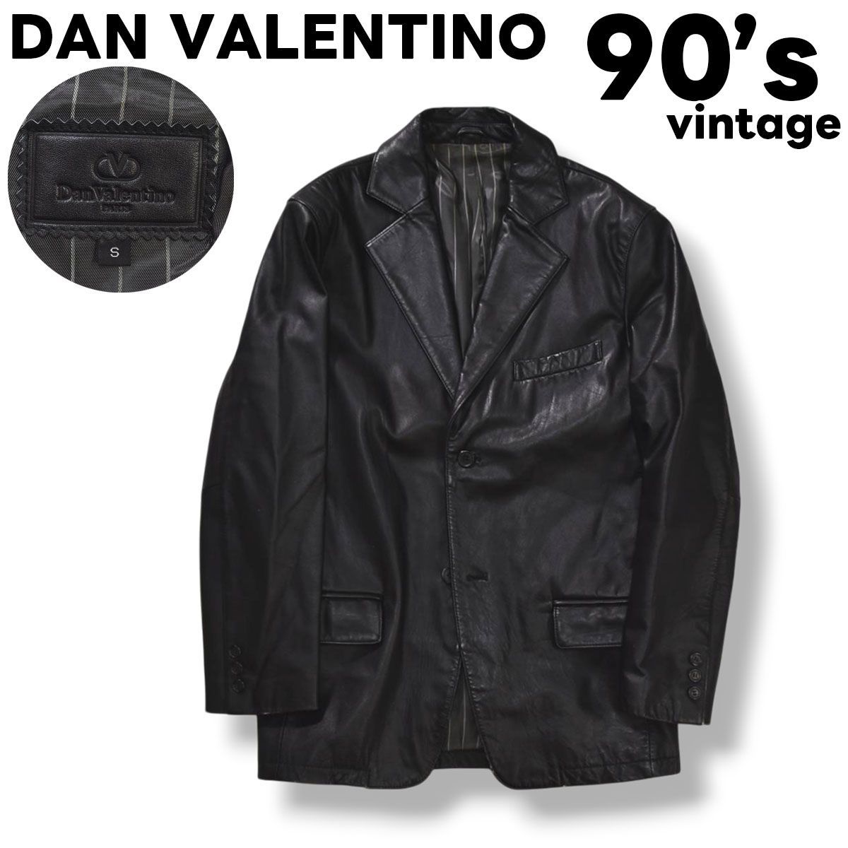 本革】 90s ヴィンテージ ダン ヴァレンティノ DAN VALENTINO 馬革