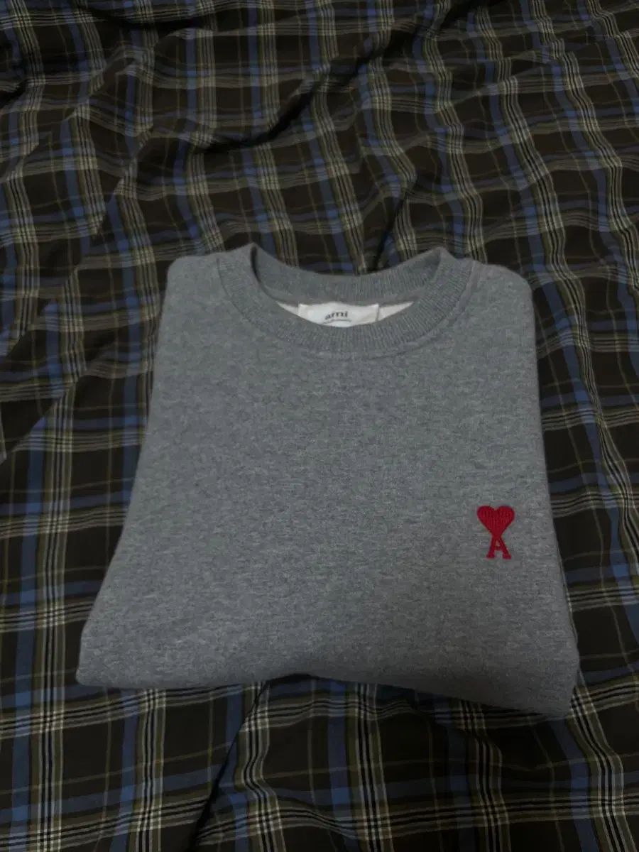 アミ スモールロゴ スウェット グレー xs