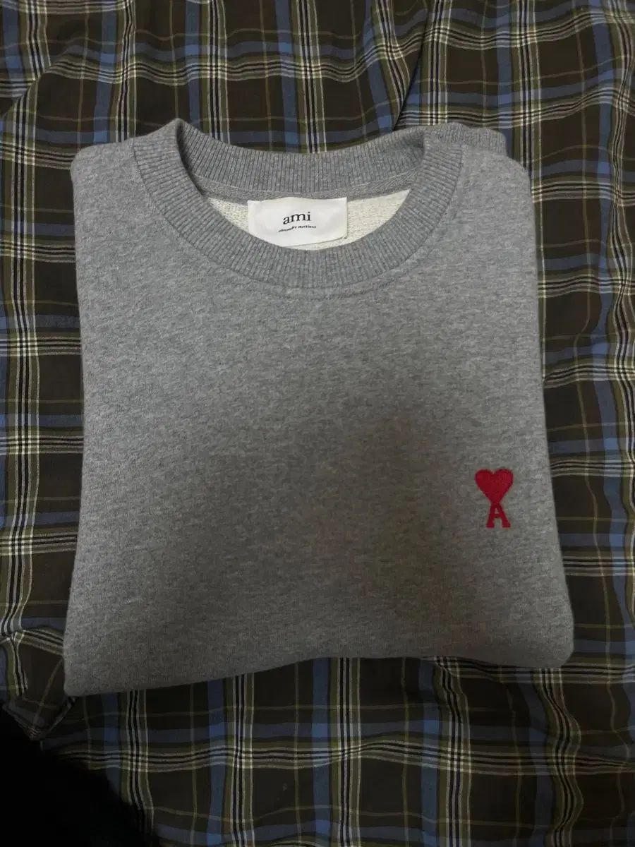 アミ スモールロゴ スウェット グレー xs