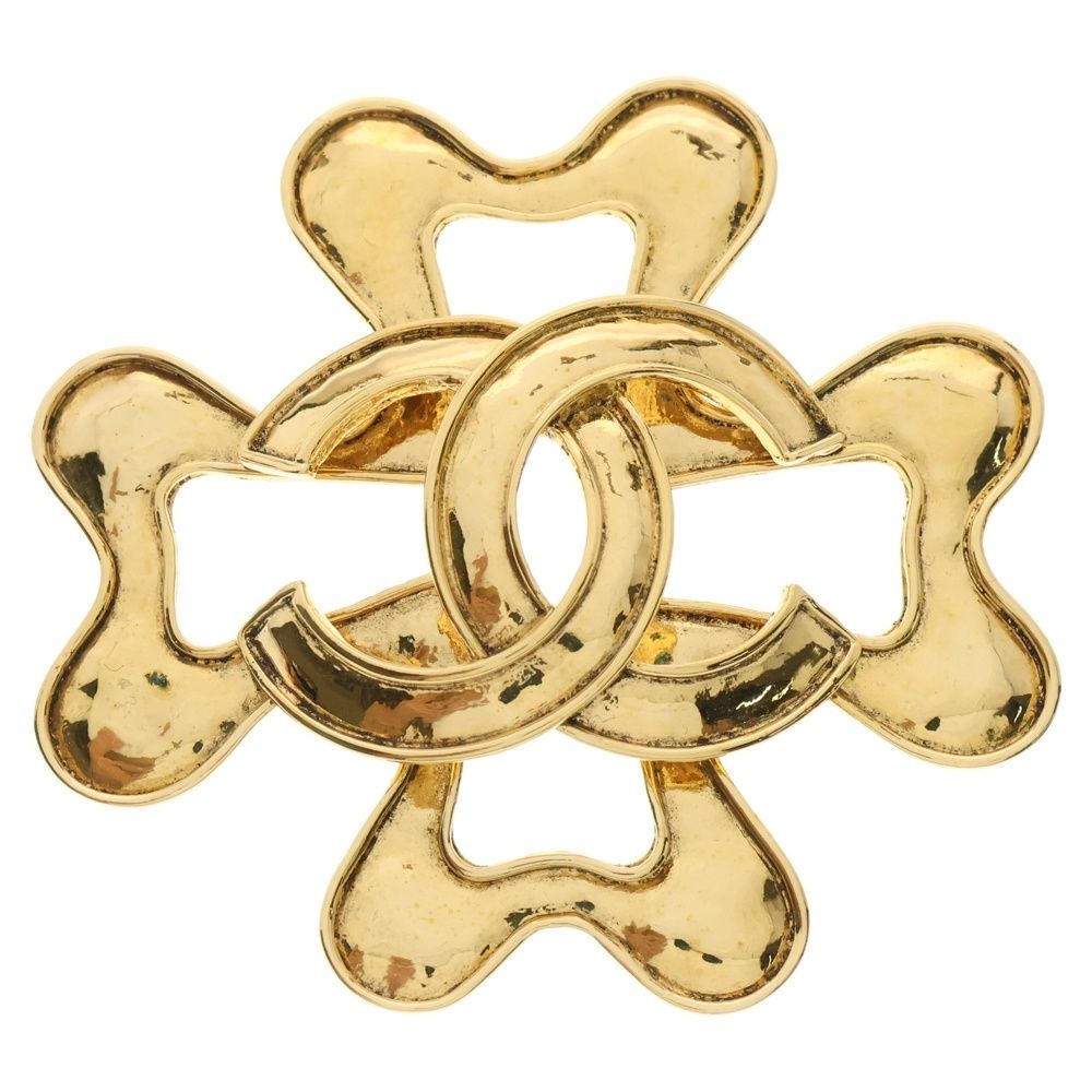 CHANEL (シャネル) ココマーク クローバーモチーフ ブローチ バッジ