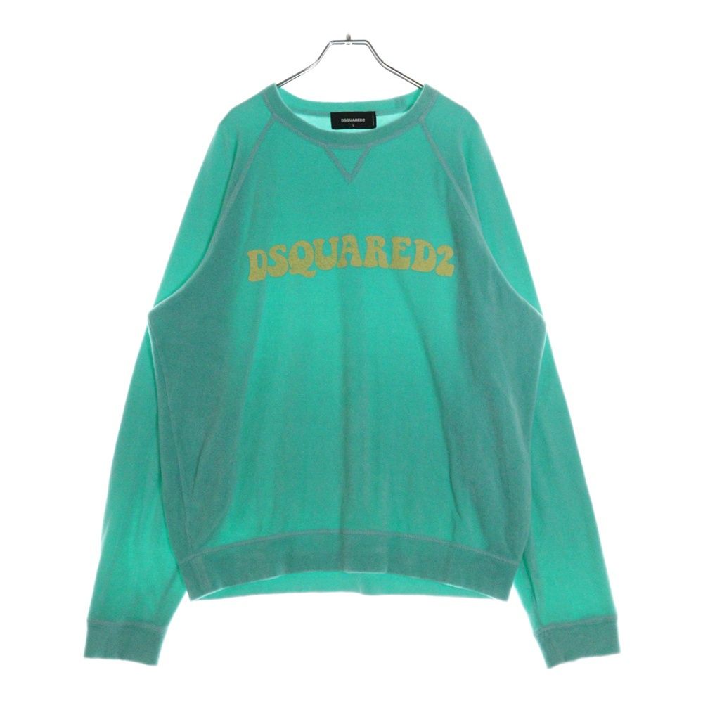 DSQUARED2 (ディースクエアード) TOWEL RAGLAN COOL SWEATSHIRT ロゴ パイル スウェット トレーナー S71GU0579