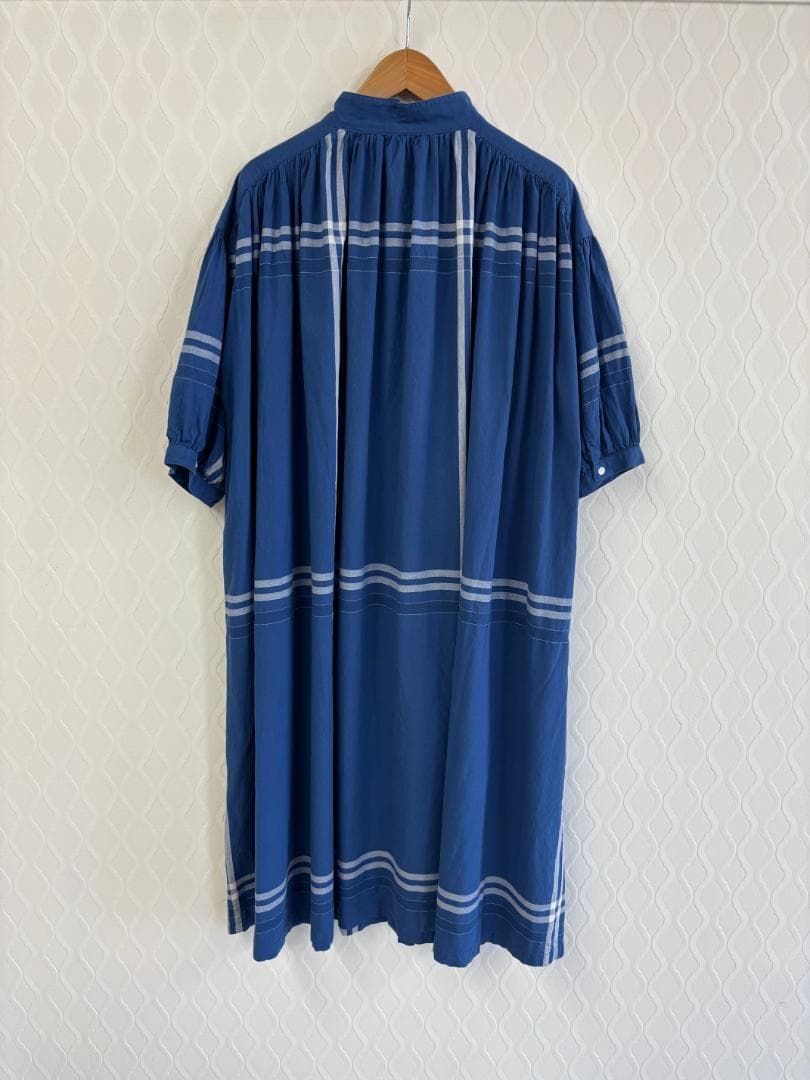 TUTIE. シャツワンピース 青 ブルー バンド ゆったり