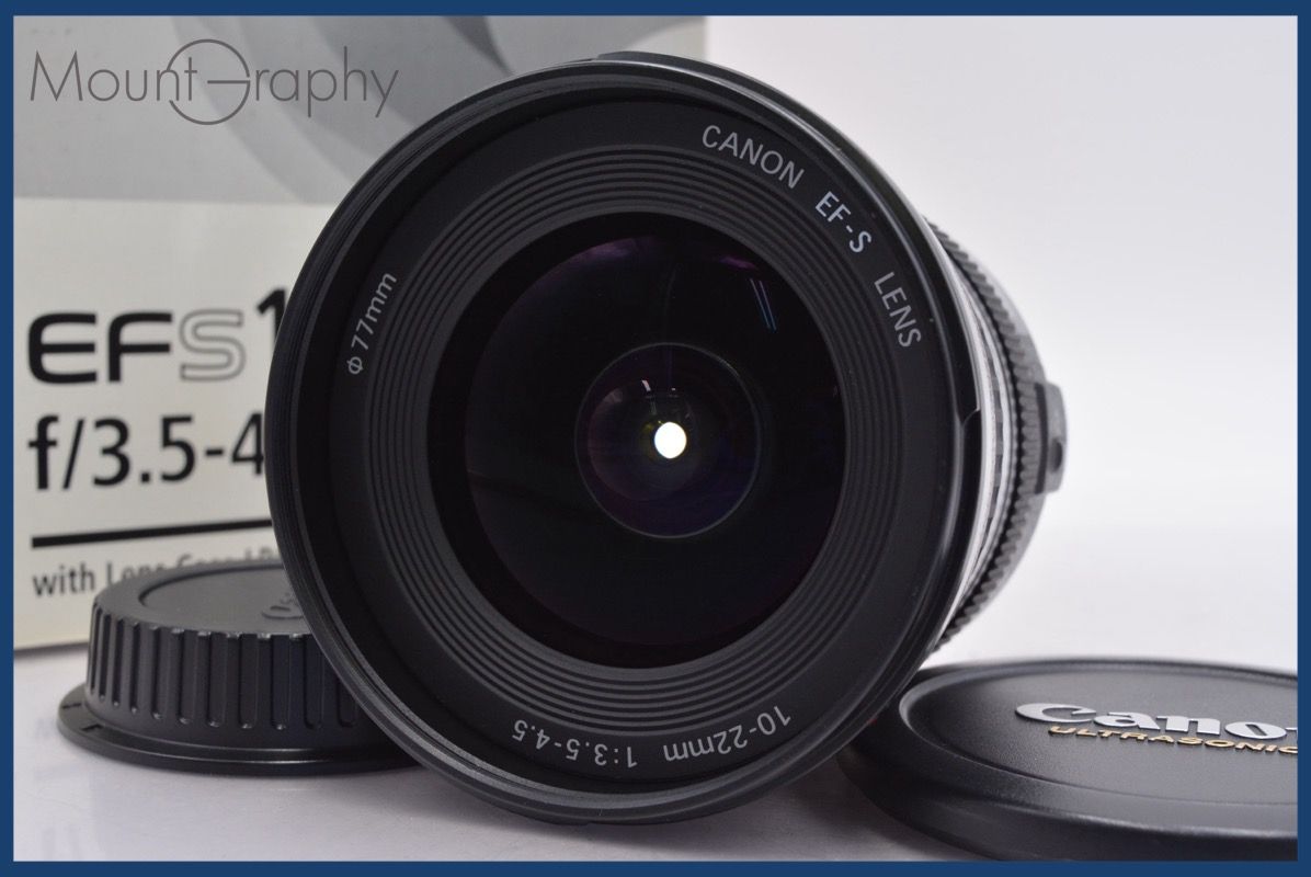 上 キヤノン Canon EF-S 10-22mm F3.5-4.5 USM 元箱 前後キャップ付 完動 同梱可 am970
