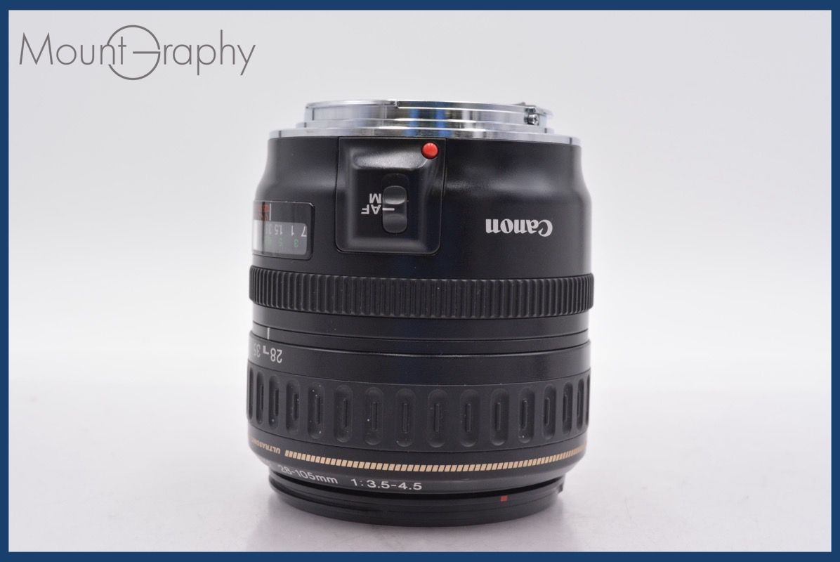キヤノン Canon EF 28-105mm F3.5-4.5 USM 前後キャップ-レンズフィルター付 完動 同梱可 am972