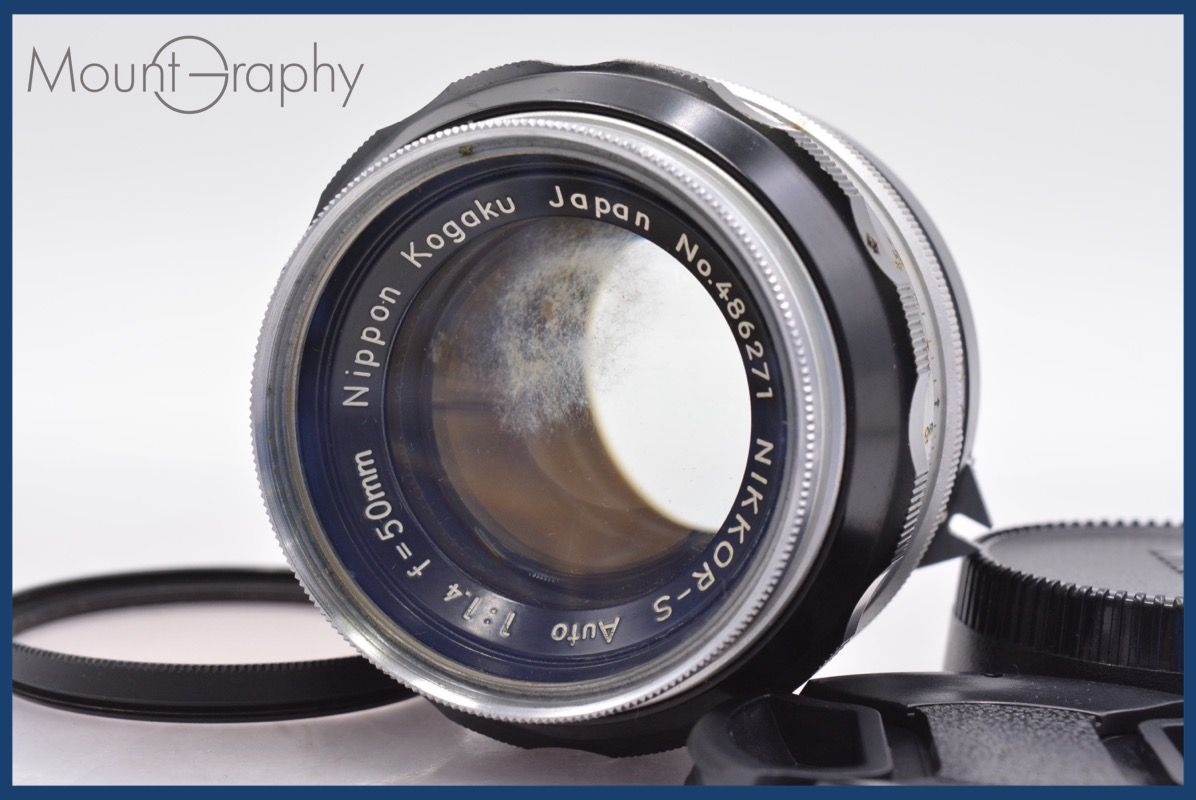 特別 ニコン Nikon NIKKOR-S Auto 50mm F1.4 非Ai 前後キャップ-レンズフィルター付 同梱可 am977