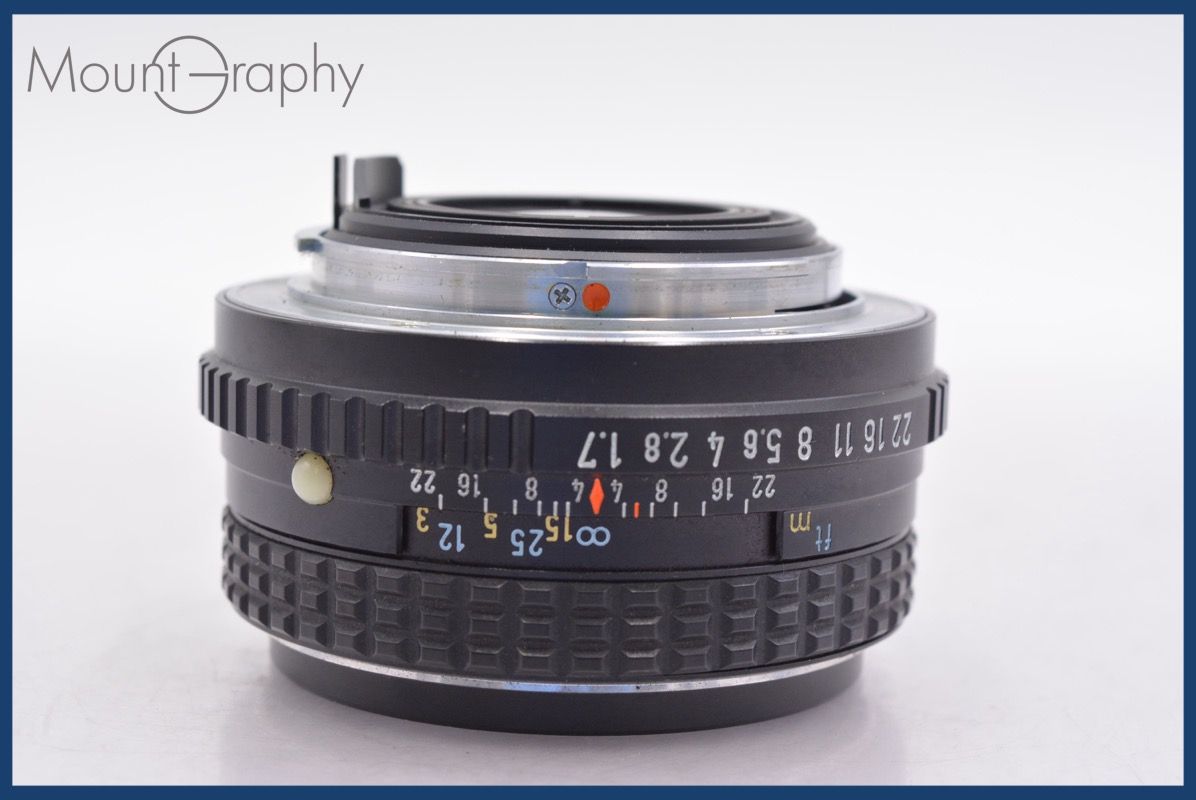 ペンタックス PENTAX SMC PENTAX-M 50mm F1.7 前後キャップ-レンズフィルター付 完動 同梱可 am990