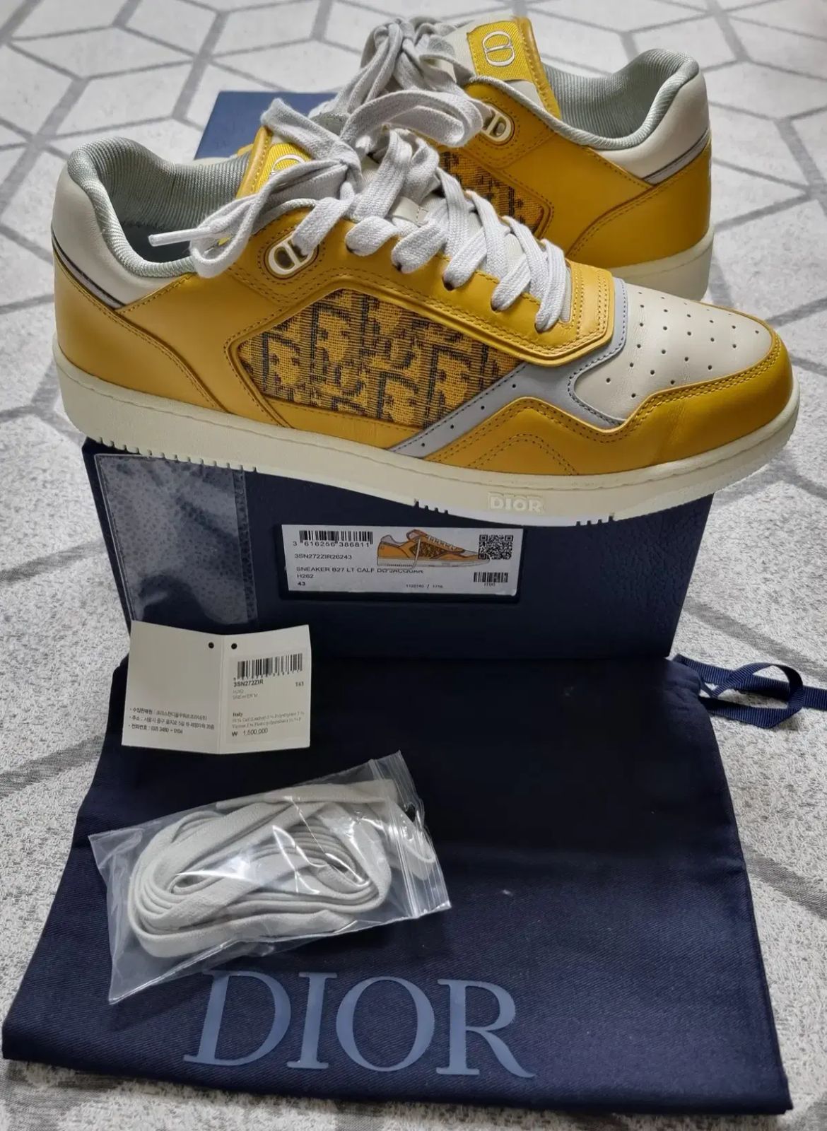 百貨店 Dior B27 オブリーク モデル マスタード 43サイズ