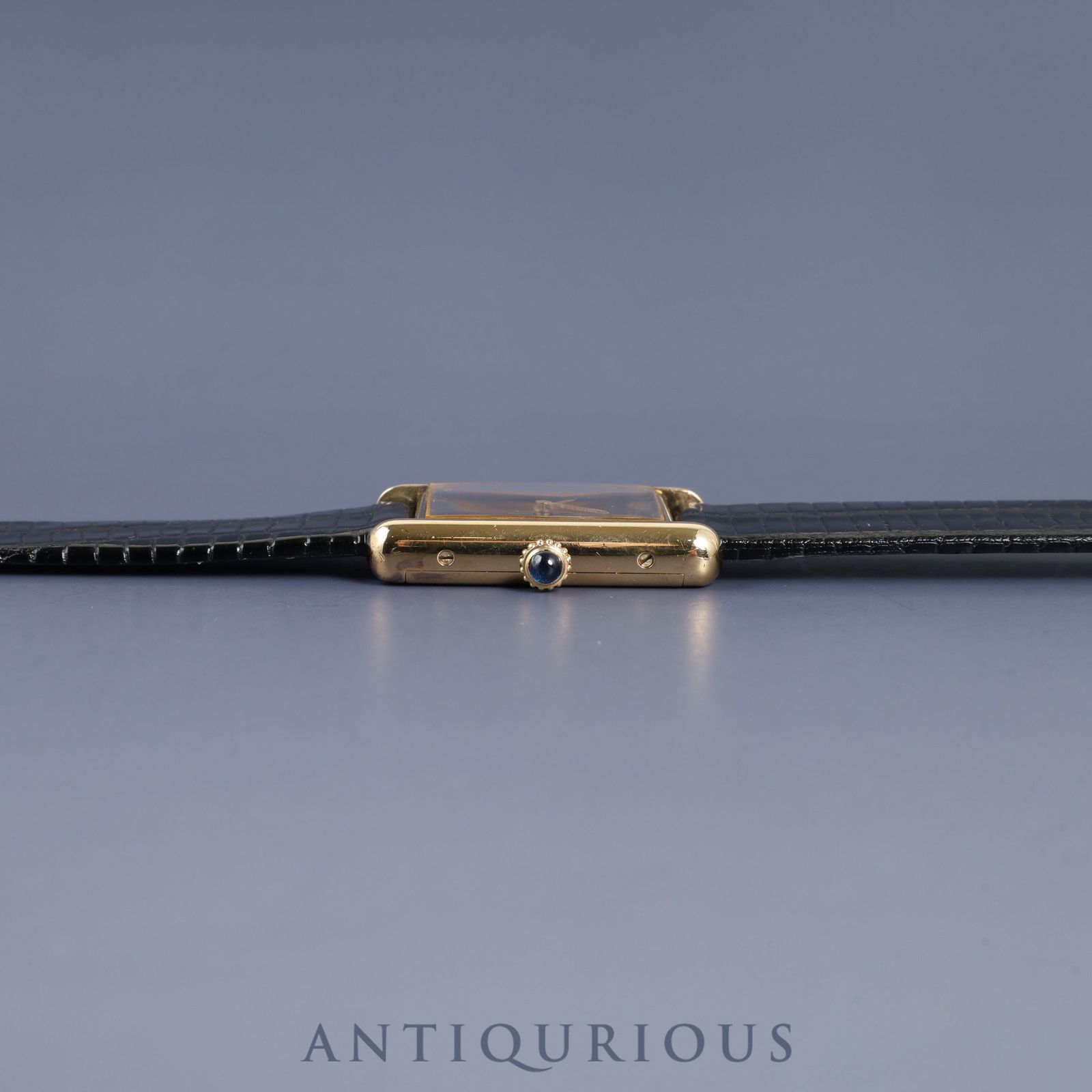  カルティエ マストタンク LM 手巻き Cal 78 1 SV 925 革 尾錠 GP オニキス文字盤 箱 オーバーホール済み 手巻き時計 腕時計(アナログ)