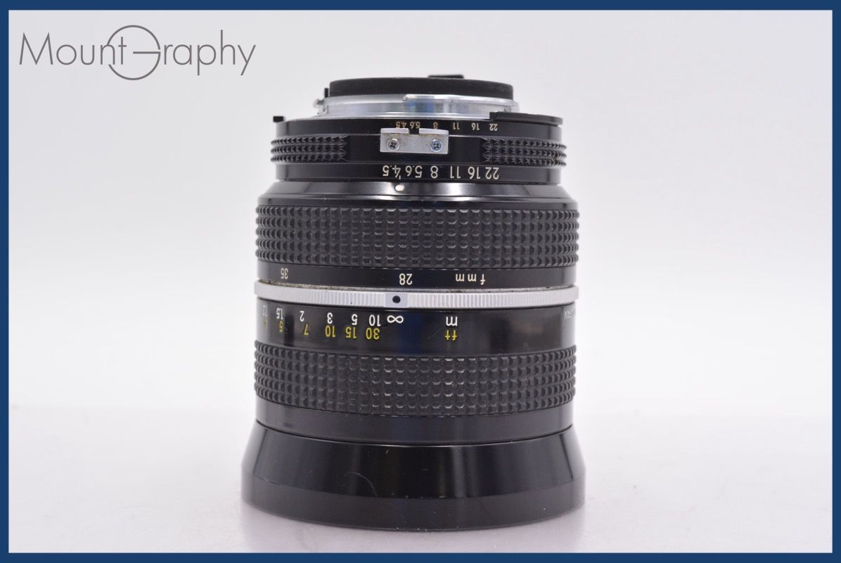 上 ニコン Nikon Zoom-NIKKOR 28-45mm F4.5 Ai 前後キャップ付 完動 同梱可 am1047