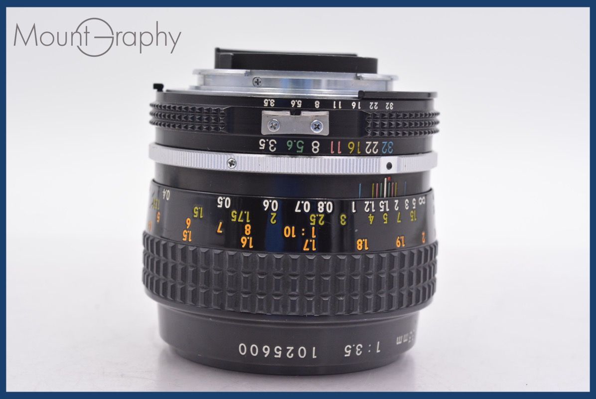 上 ニコン Nikon Micro-NIKKOR 55mm F3.5 Ai 前後キャップ-レンズフィルター レンズフード付 完動 同梱可 am1049