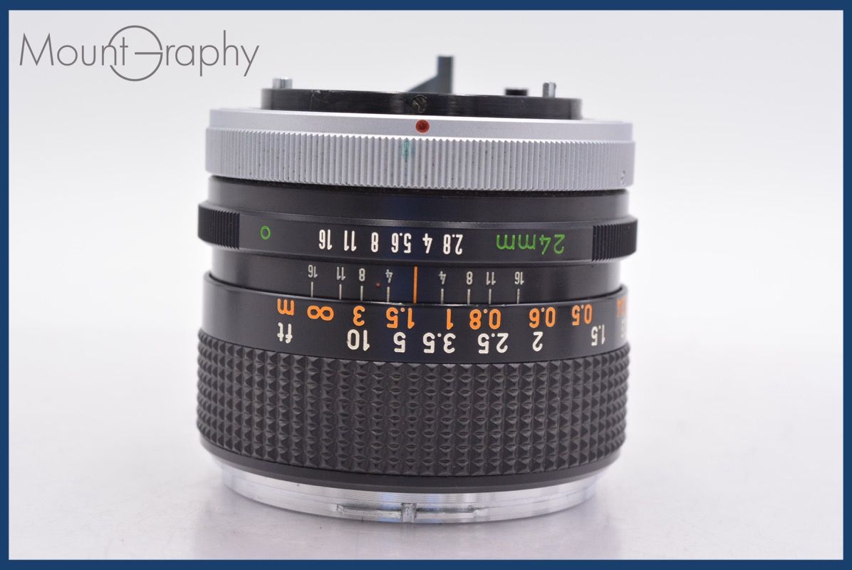 キヤノン Canon FD 24mm F2.8 前後キャップ-レンズフィルター付 完動 同梱可 am1053
