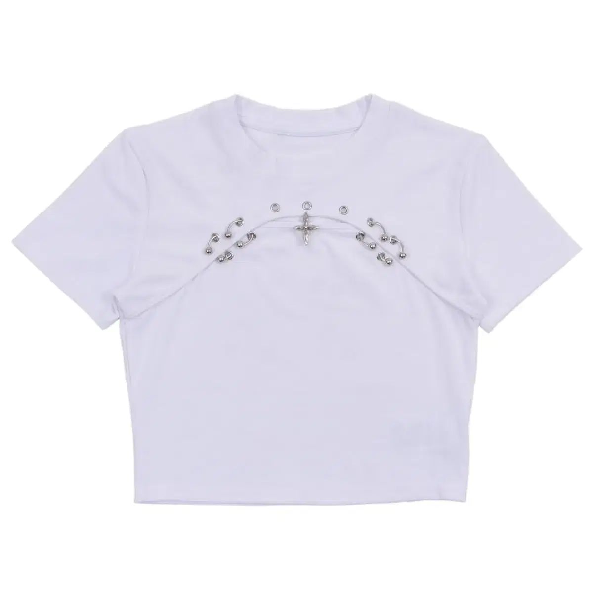 ボルカン-アフロディーテ ピアス クロップド Tシャツ