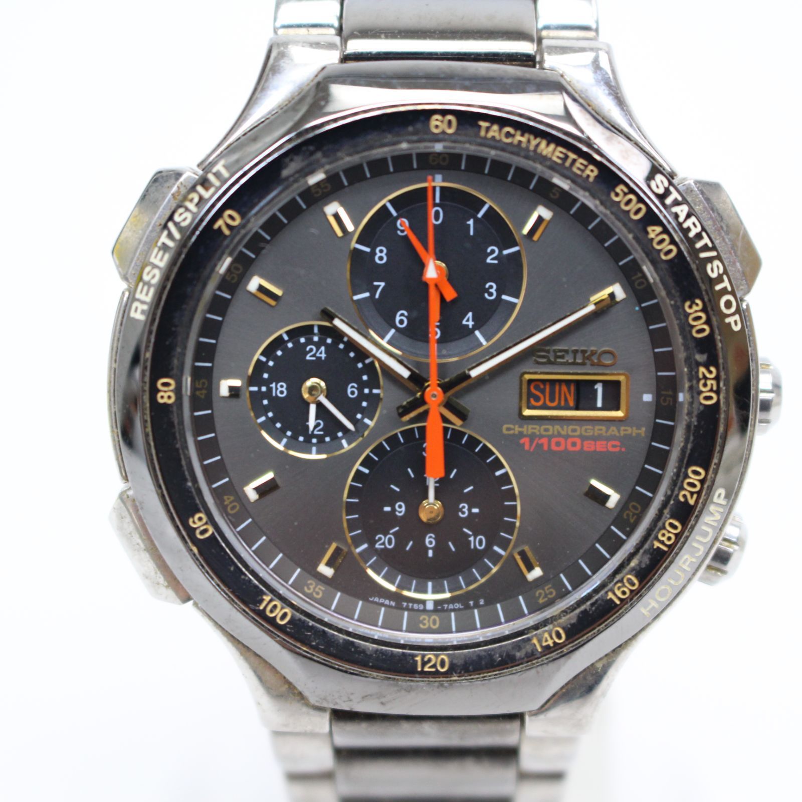 186 SEIKO セイコー スピードマスター 7T59-7A00 1 100秒クロノグラフ クオーツ腕時計 ジャンク品