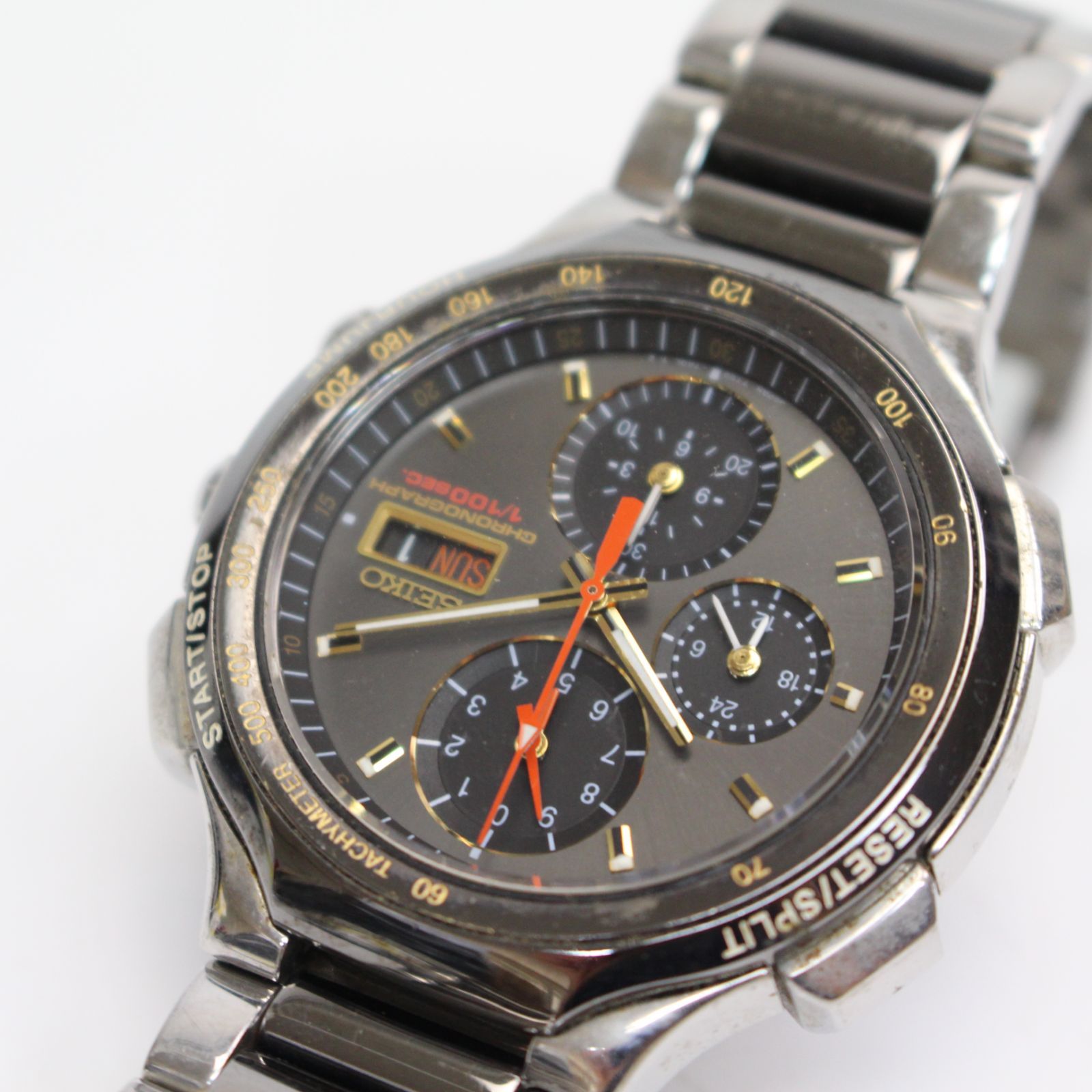  186 SEIKO セイコー スピードマスター 7 T 59-7 A 00 1 100秒クロノグラフ クオーツ腕時計 品 腕時計(クォーツ) 腕時計(アナログ)