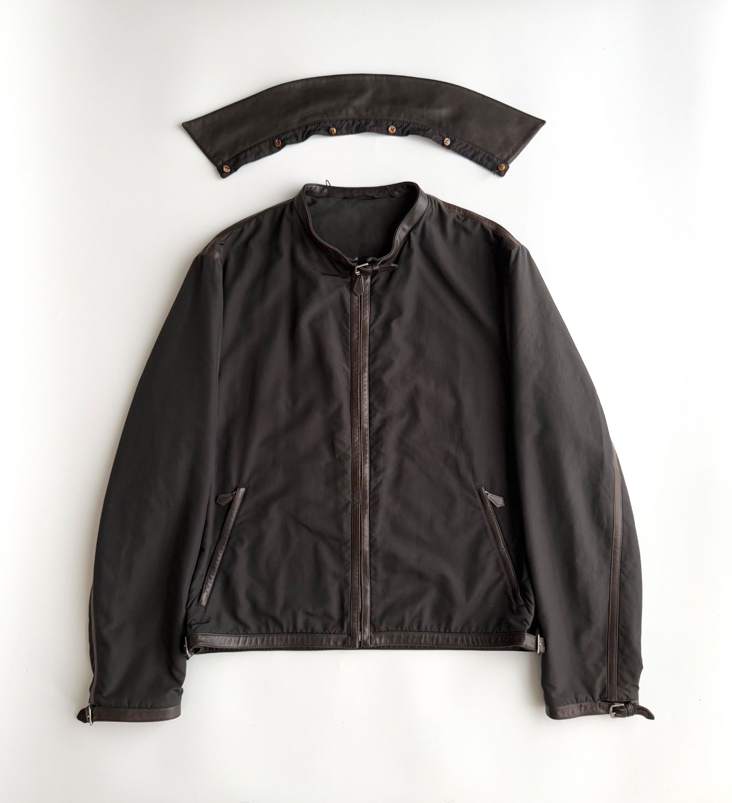 2000s HERMES 2WAY DOCKING NYLON JACKET エルメス 2000s アーカイブ
