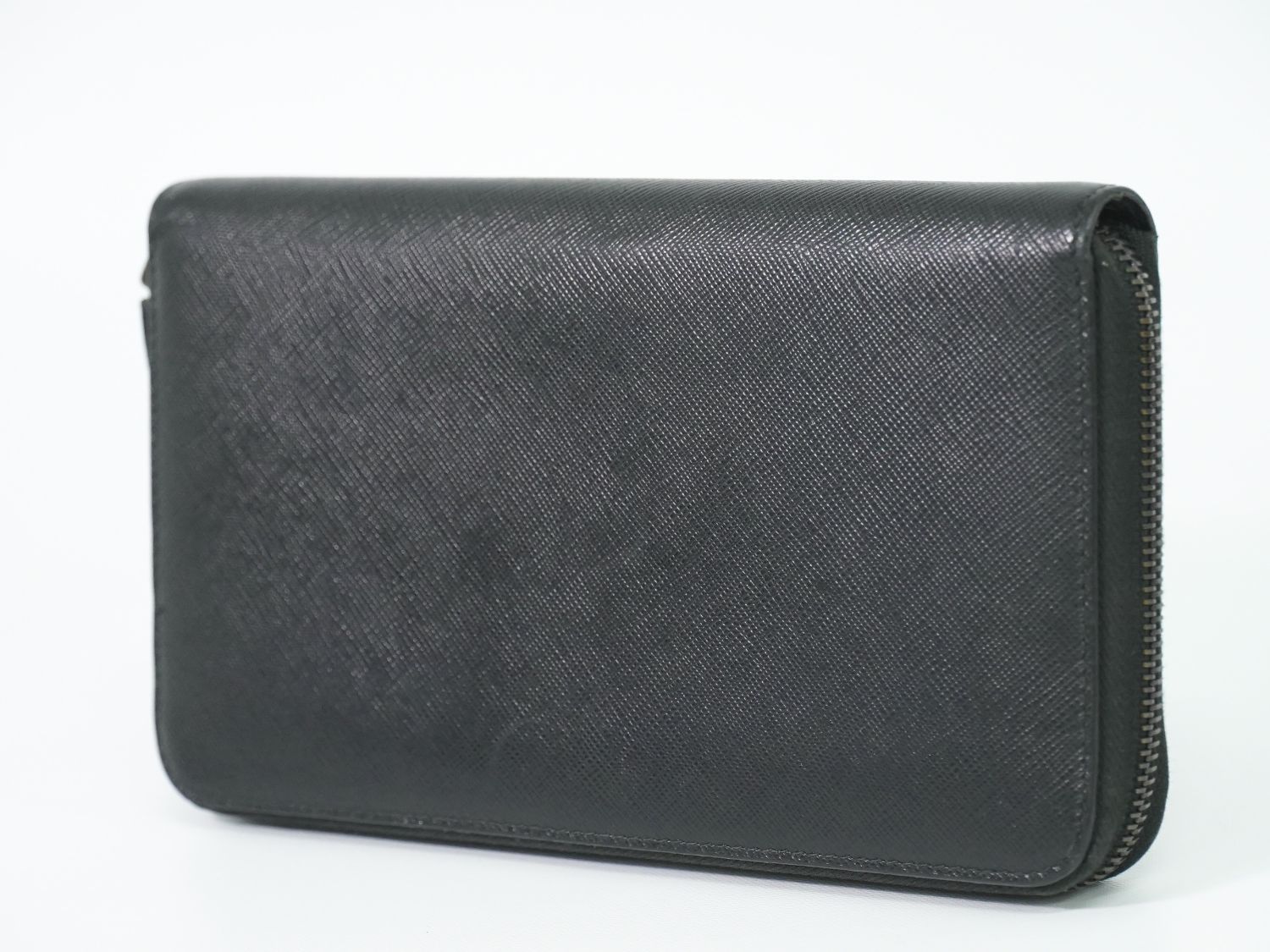 プラダ PRADA サフィアーノ レザー ジップアラウンド 長財布 ロングウォレット ブラック Saffiano 財布 ウォレット フォロー割
