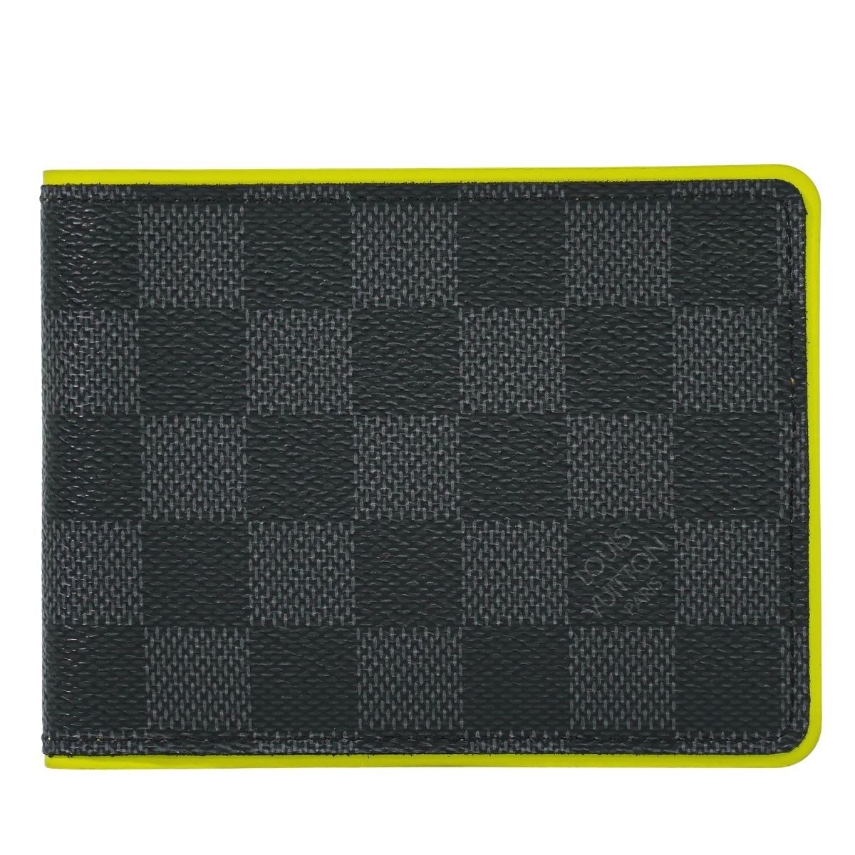 本物 ルイヴィトン LOUIS VUITTON LV ポルトフォイユ ミュルティプル ダミエ グラフィット 折財布 ブラック グレー イエロー N63260 ビトン 財布 ウォレット フォロー割