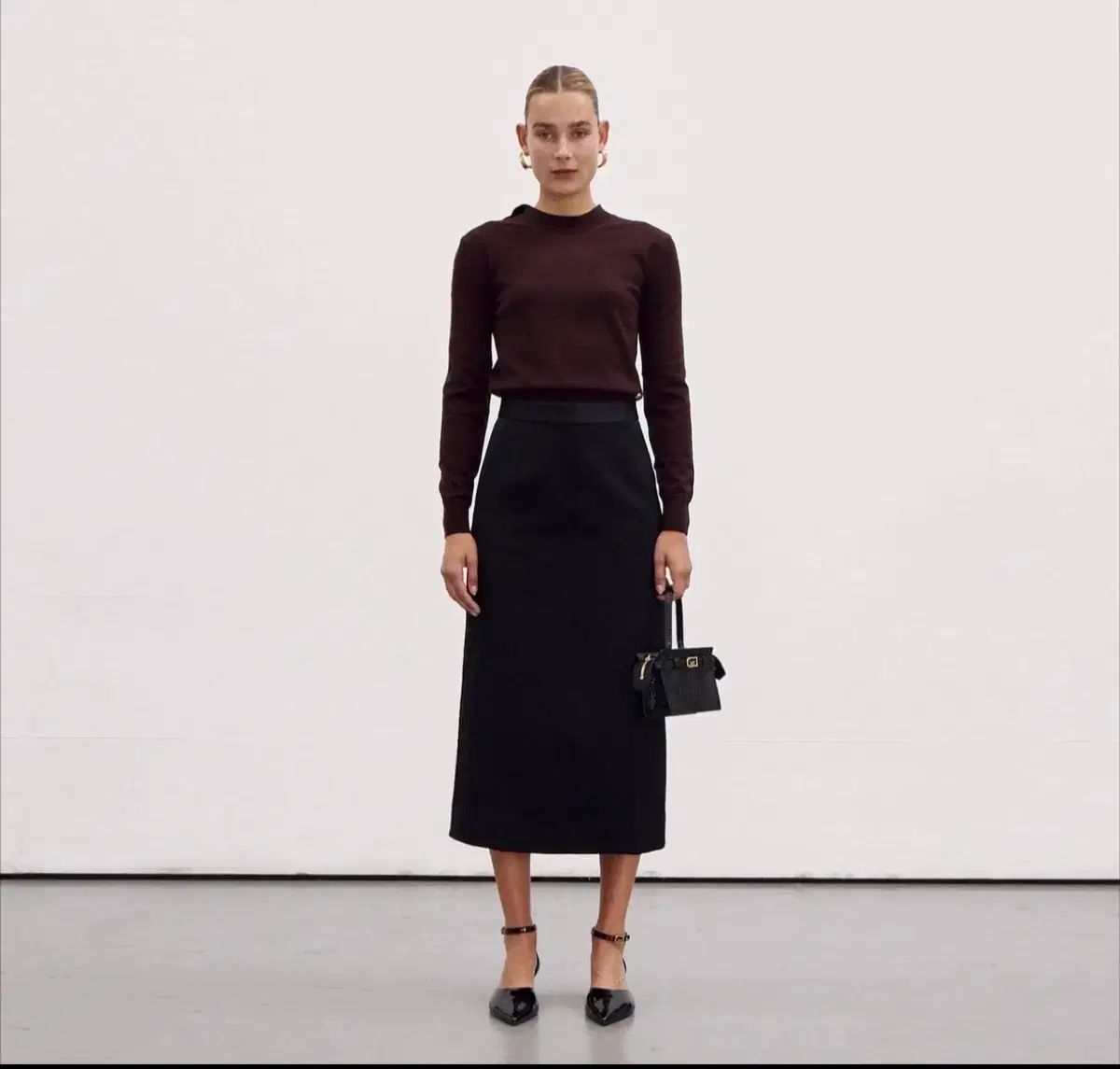 レクト recto ウール ツイル ロング丈スカート L