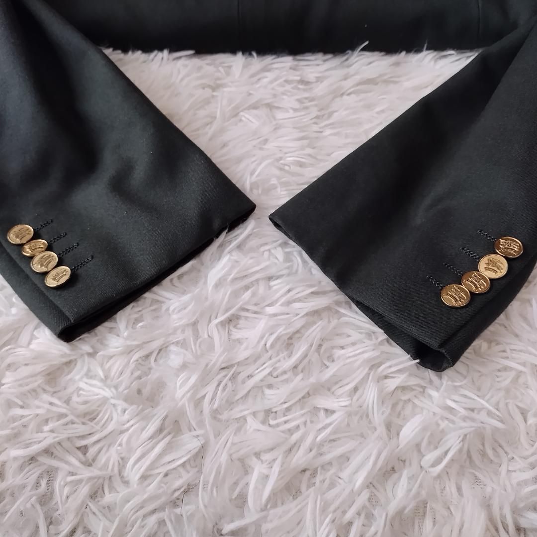 バーバリー ジャケット ダブル 金ボタン スーツ タスマニアウール