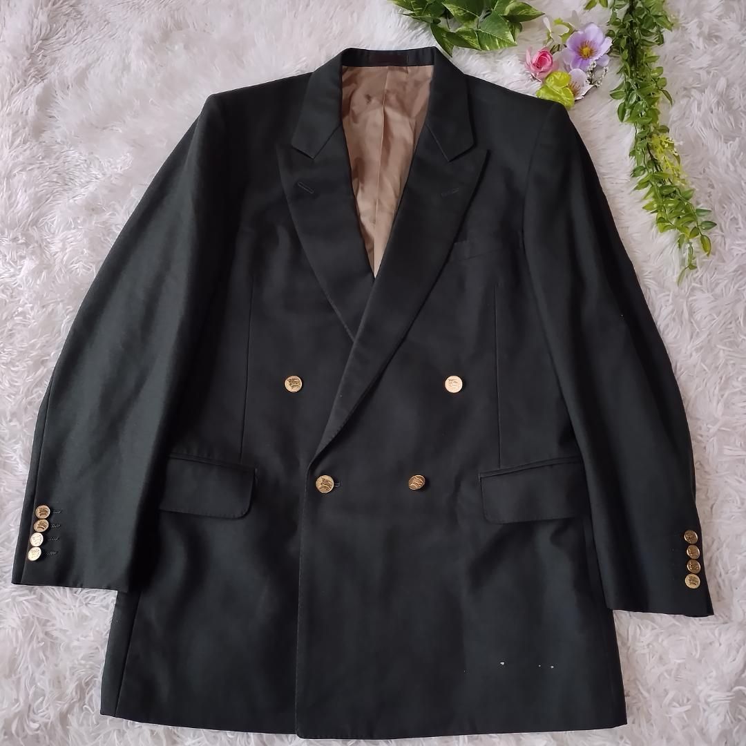 「Burberry ダブルブレスト金ボタンジャケット」 BURBERRY】ジャケット 紺ブレ ダブルブレスト 金ボタン 希少