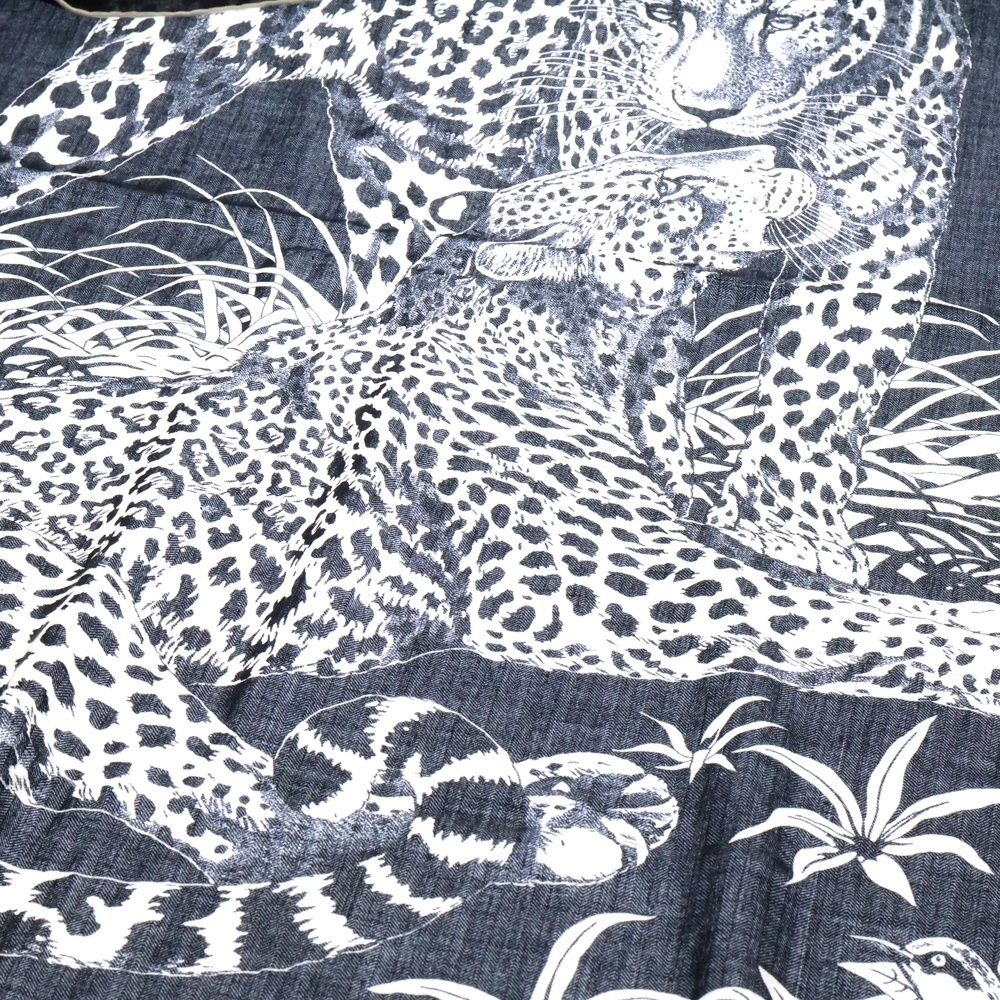HERMES (エルメス) カレ140 JUNGLE LOVE ジャングルラブ シルク混