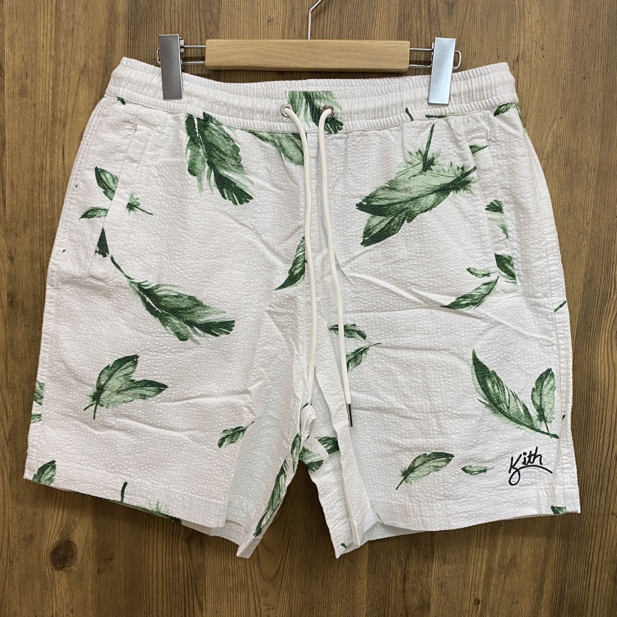 新古品 キス KITH Hardaway Seersucker Short ショートパンツ ボトムス コットン ホワイト サイズM メンズ 津山店