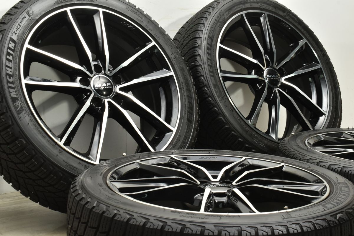 良好品 MAK ブレーメンFF 18 in 7 5 J 35 PCD 112 ミシュラン X ICE SNOW 225 45 R ベンツ Aクラス Bクラス CLA スタッドレス