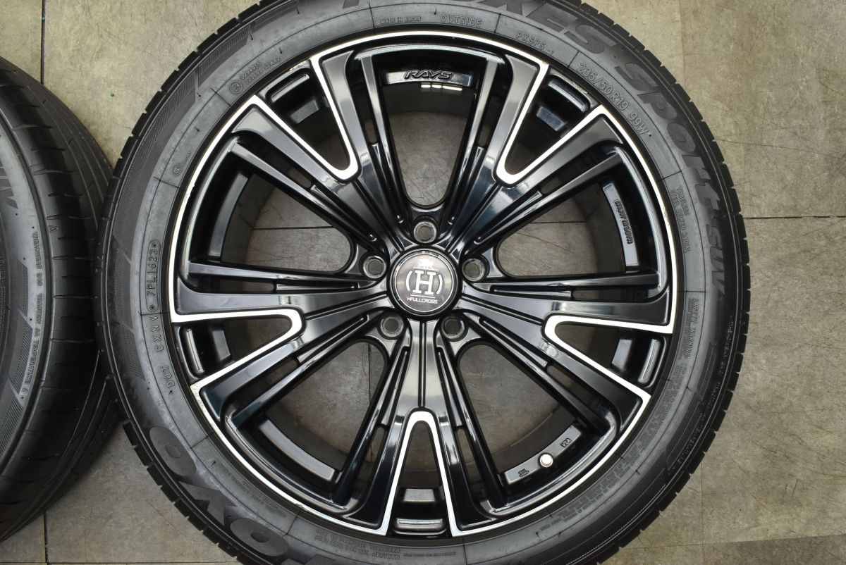  カスタム用に RAYS フルクロス スリーカーズ Q 5 19 in 8 J 38 PCD 114 3 トーヨー ダンロップ 235 50 R RX ハリアー RAV 4 CX 19インチ タイヤ ホイールセット