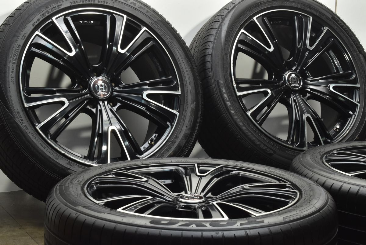 カスタム用に RAYS フルクロス スリーカーズ Q 5 19 in 8 J 38 PCD 114 3 トーヨー ダンロップ 235 50 R RX ハリアー RAV 4 CX