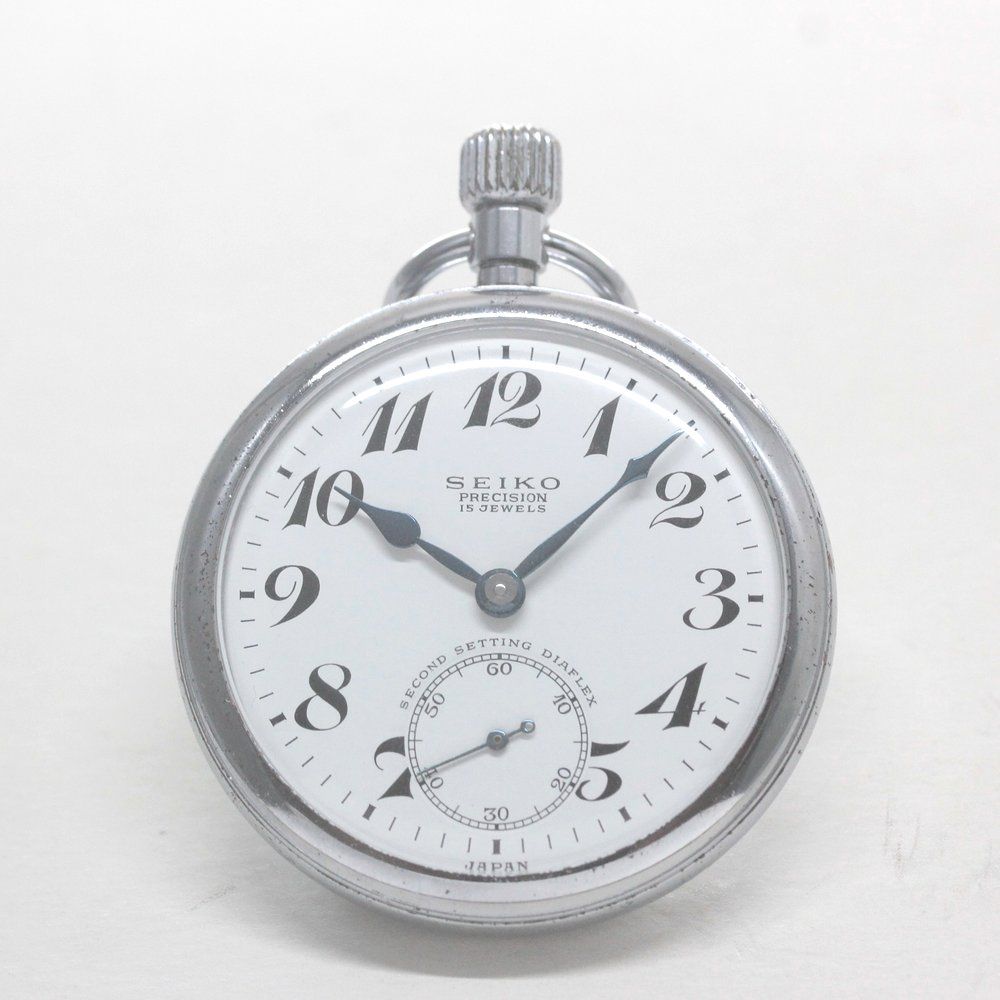19セイコー プレシジョン 懐中時計 廃 昭40 1085 国鉄関西 15石 絶版時計 19 seiko 1307