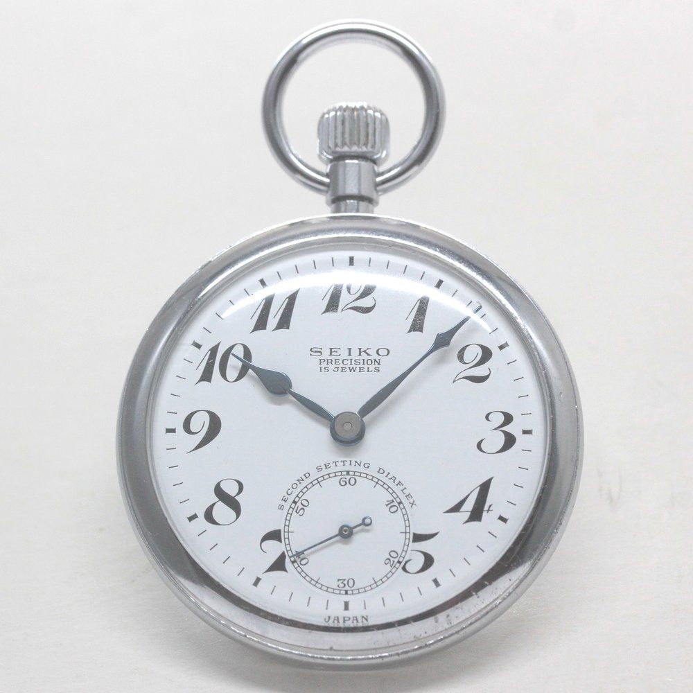 19セイコー プレシジョン 懐中時計 昭42 中支546 国鉄 15石 絶版時計 19 seiko 1308